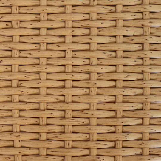 Τραπέζι Καθιστικού Εξωτερικού Χώρου Rattan Φυσικό 100x55x37εκ.