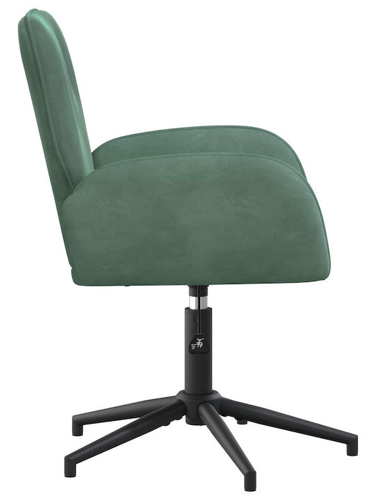 Swivel Visitor Chair with Arms in Green Colour 54x55x90cm 2 Pieces