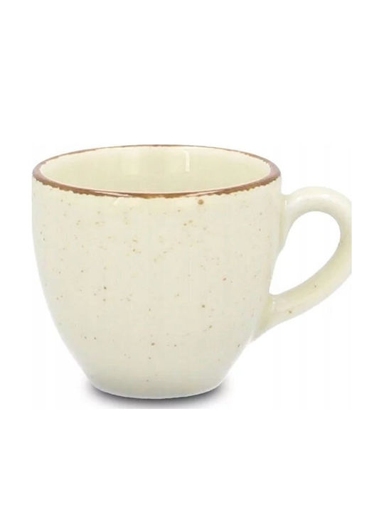 Lubiana Ceașcă De Cafea Din Porțelan Bej 80ml