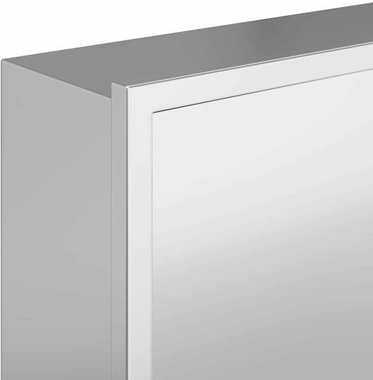 vidaXL Επιτοίχια Ραφιέρα Μπάνιου Μεταλλική 45x9.5x30cm Ασημί