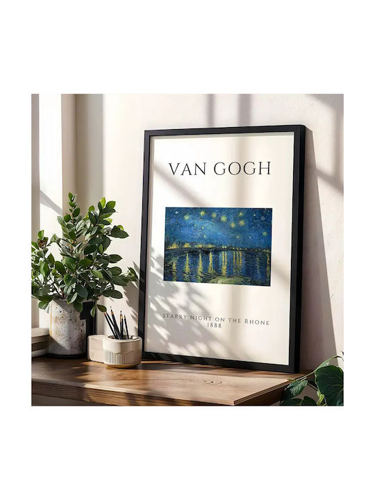 Poster Van Gogh Starry Night On Rhone Art004 40cm X 50cm-55249pd156887