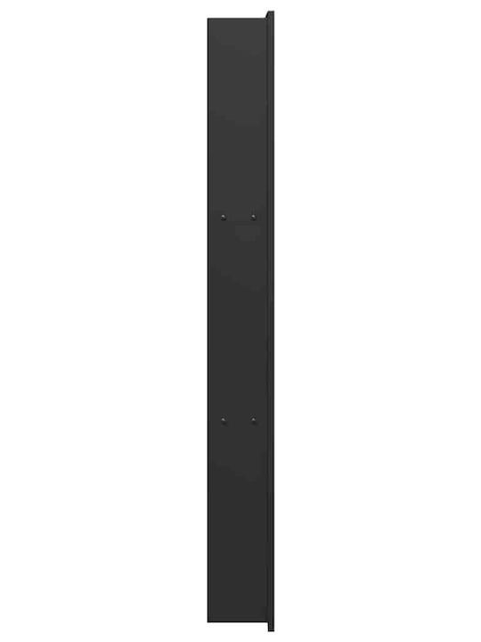 vidaXL Επιτοίχια Ραφιέρα Μπάνιου Μεταλλική 30x9.5x90cm Μαύρη
