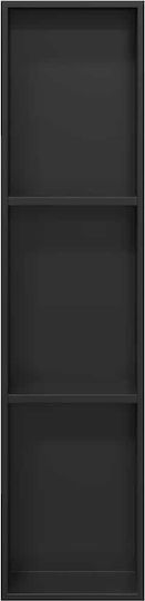 vidaXL Επιτοίχια Ραφιέρα Μπάνιου Μεταλλική 90x9.5x20cm Μαύρη
