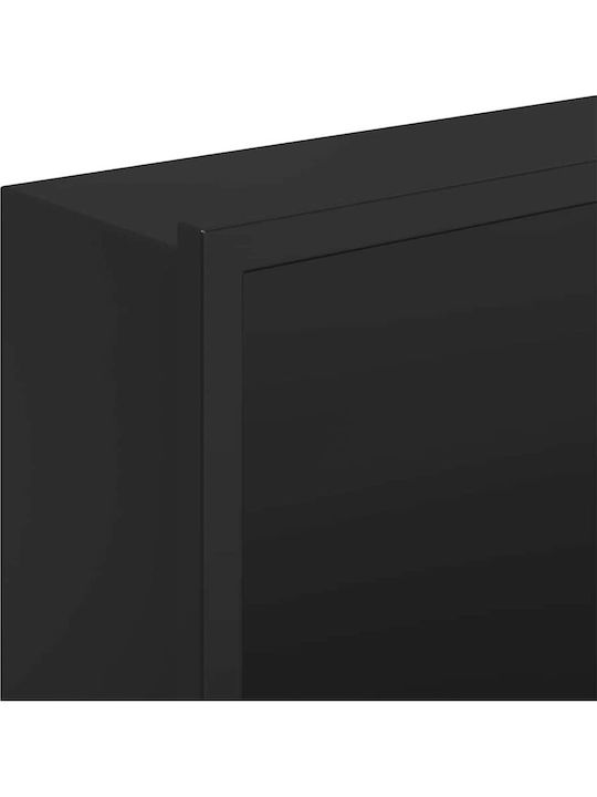 vidaXL Επιτοίχια Ραφιέρα Μπάνιου Μεταλλική 90x9.5x20cm Μαύρη