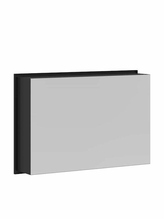 vidaXL Επιτοίχια Ραφιέρα Μπάνιου Μεταλλική 45x9.5x30cm Μαύρη