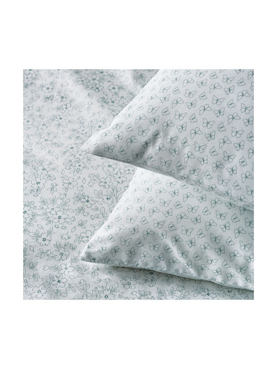 Kentia Evanthia 02a Set Of Pillowcases With Envelope Cover Gray 50x70cm