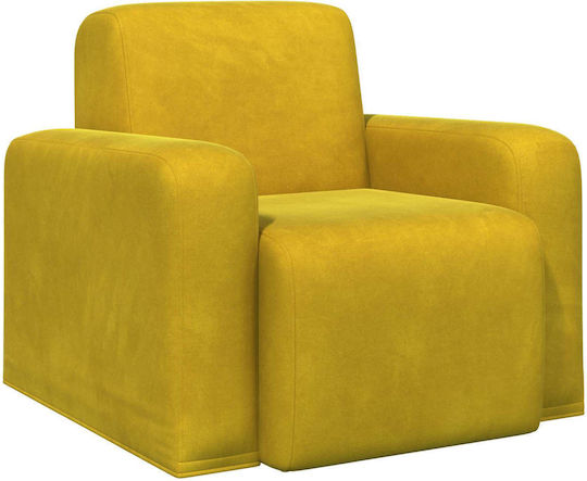 Scaun De Relaxare Velur Galben 88x90x77cm