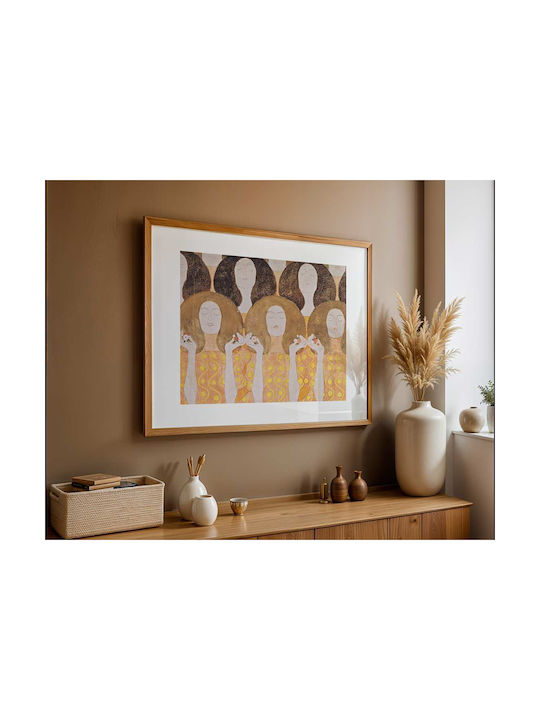Poster Gustav Klimt Choir Angels Art149 40cm X 50cm White Wooden Frame