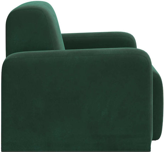 Velvet Armchair Dark Green 88x90x77cm