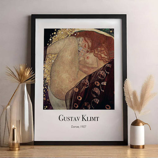 Poster Gustav Klimt Danae Art157 40cm X 50cm Premium Μαύρο Ξύλινο Κάδρο-56091pd156665f55323