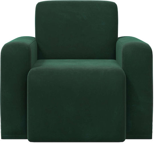 Velvet Armchair Dark Green 88x90x77cm