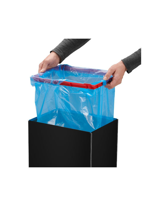 Große Schwingdeckel-Mülleimer 35l Schwarz