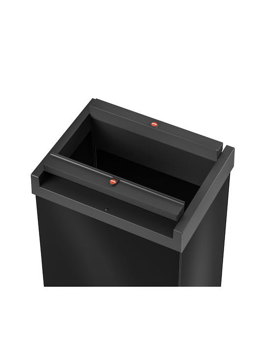 Große Schwingdeckel-Mülleimer 35l Schwarz