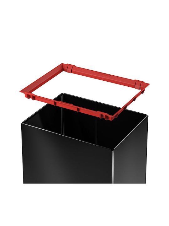 Große Schwingdeckel-Mülleimer 35l Schwarz
