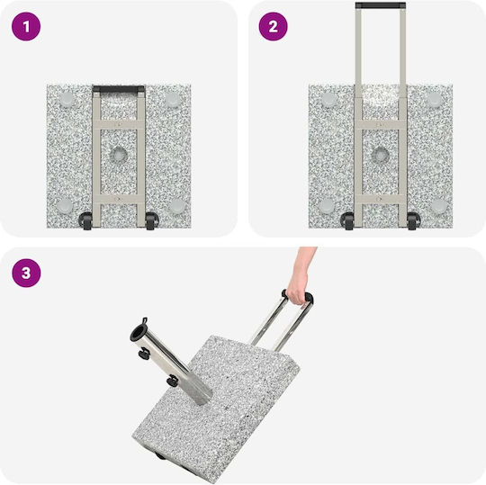 vidaXL Roata de mobilier din Metal Granite Grey