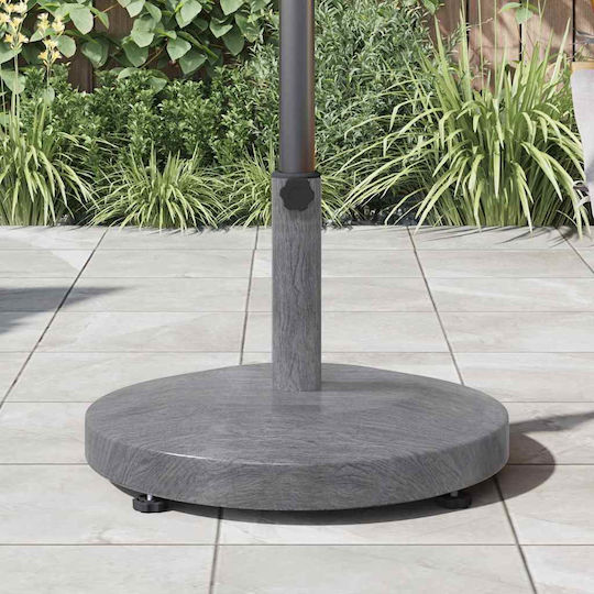 vidaXL Стойка за чадър Дърво Dark Wood 48x48x32см
