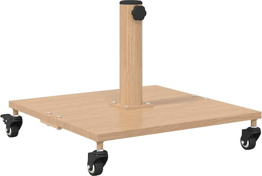vidaXL Стойка за чадър Дърво Light Wood Color 45x45x31.5см