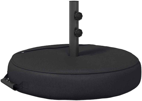 vidaXL Метална Стойка За Чадър Черен 50x50x40см