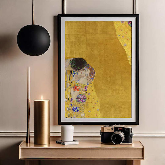 Poster Gustav Klimt Kiss Art155 40cm X 50cm Premium Black Wooden Frame