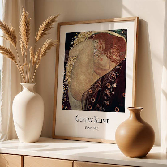Poster Gustav Klimt Danae Art157 40cm X 50cm Brown Wooden Frame