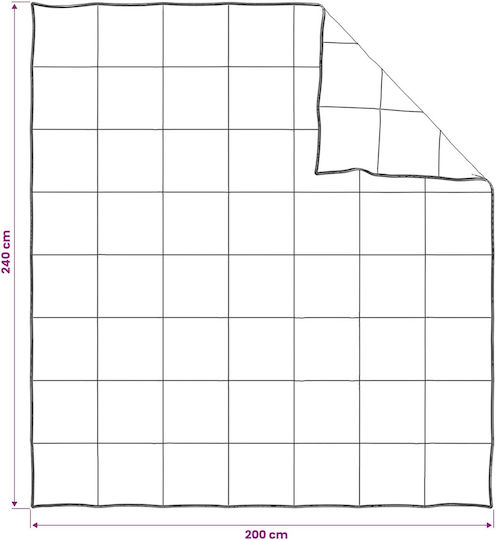 vidaXL Doppeldecke 200x240cm Beige