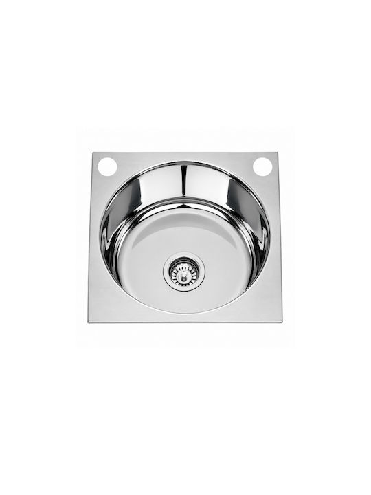 Inter Ceramic Drop-In Мивка Inox Ш51xД51см Сребрист