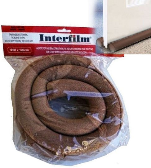Interfilm Spumă Dublu Opritor de Curent Fereastra / Ușa în Culoarea Maro 1mx30cm