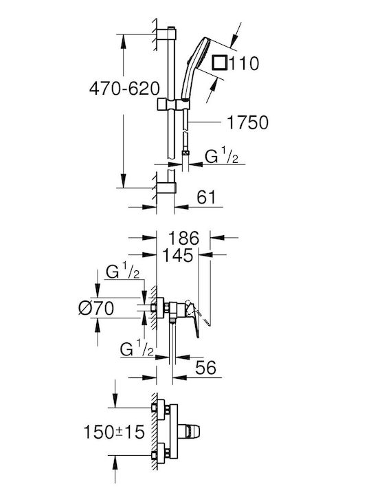 Grohe Baterie Amestecare Dus Set Complet