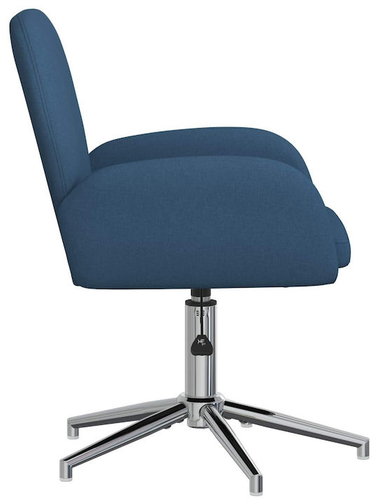 Swivel Visitor Chair with Arms in Blue Colour 54x58x90cm