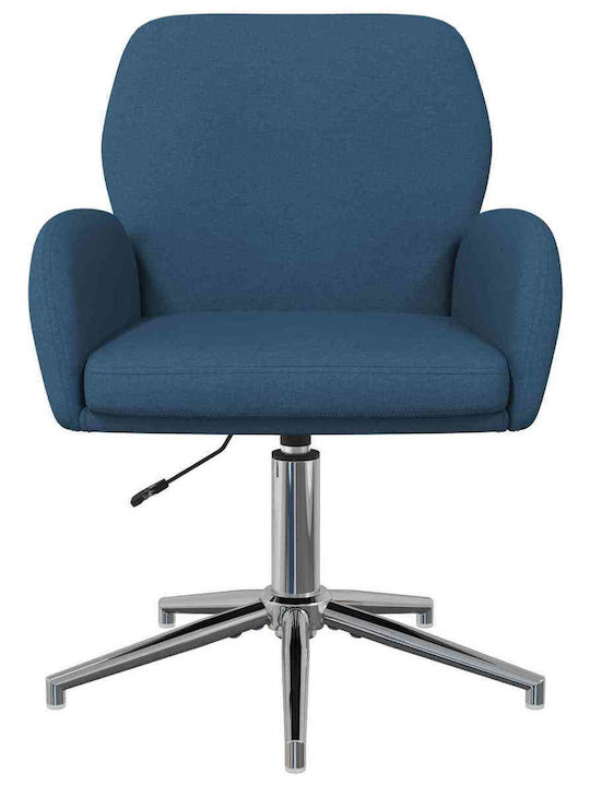 Swivel Visitor Chair with Arms in Blue Colour 54x58x90cm