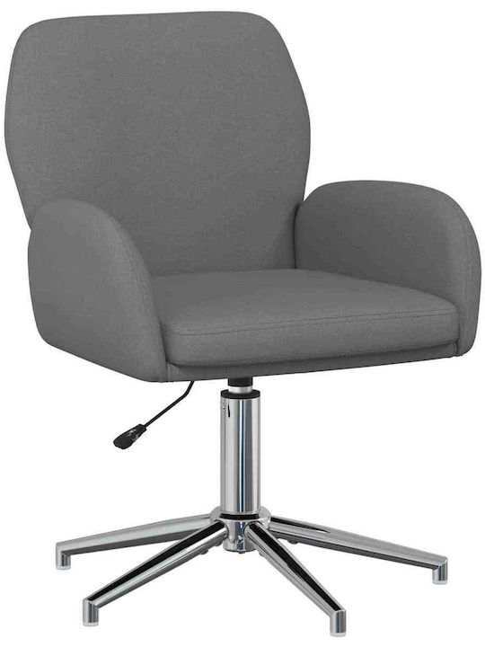 Drehbarer Besucherstuhl mit Armlehnen in Grau Farbe 54x58x90cm