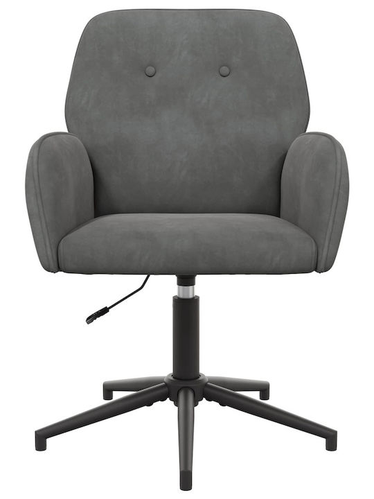 Drehbarer Besucherstuhl mit Armlehnen in Grau Farbe 54x55x90cm