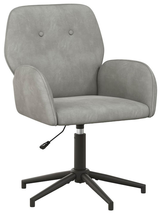 Drehbarer Besucherstuhl mit Armlehnen in Grau Farbe 54x55x90cm