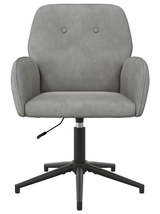 Drehbarer Besucherstuhl mit Armlehnen in Grau Farbe 54x55x90cm