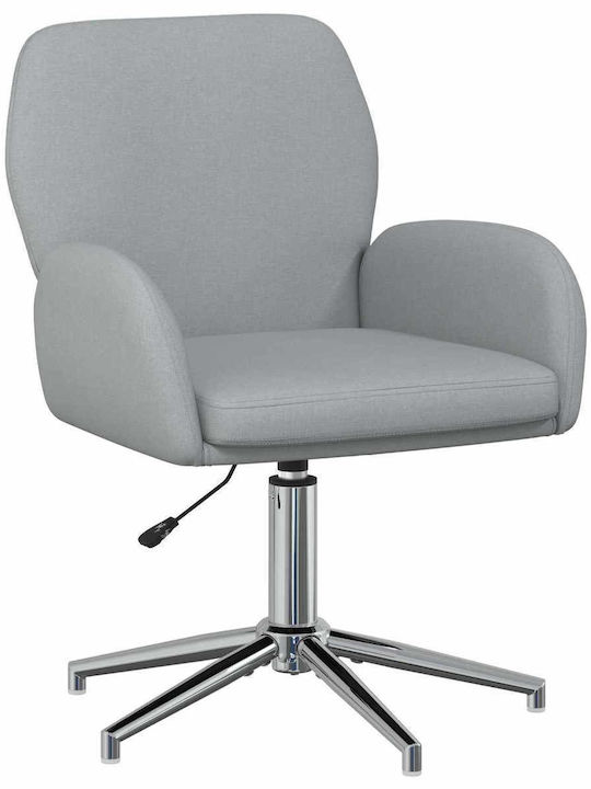 Drehbarer Besucherstuhl mit Armlehnen in Grau Farbe 54x58x90cm