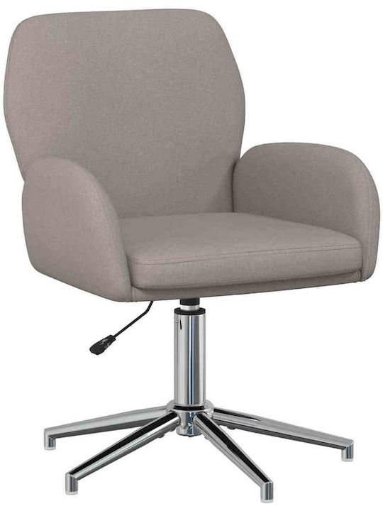 Swivel Visitor Chair with Arms in Brown Colour 54x58x90cm