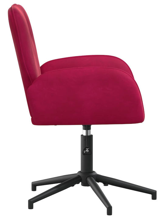 Swivel Visitor Chair with Arms in Red Colour 54x55x90cm