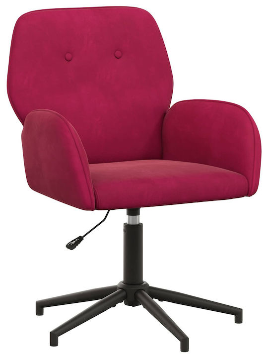 Swivel Visitor Chair with Arms in Red Colour 54x55x90cm