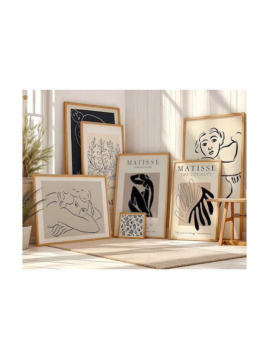 Poster Matisse Papiers Découpés Art049 40cm X 50cm Premium Black Wooden Frame