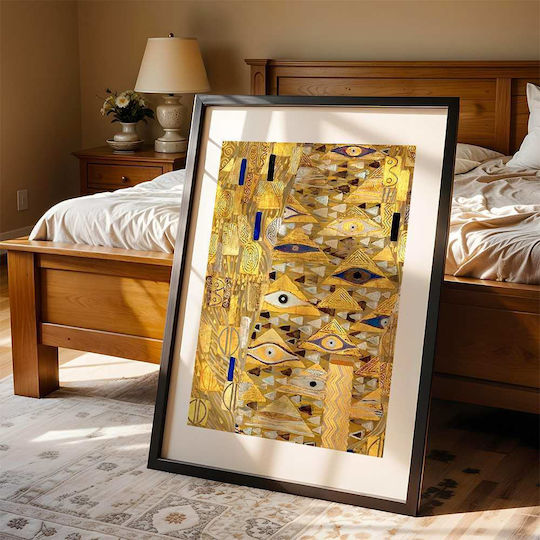 Poster Adele's Dress Details By Gustav Klimt Art154 40cm X 50cm Premium Black Wooden Frame