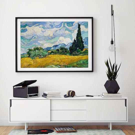 Poster Van Gogh Wheat Field Cypresses Art108 40cm X 50cm Κορνίζα Φυσικό Ξύλου Μπεζ 56093pd156661f55316