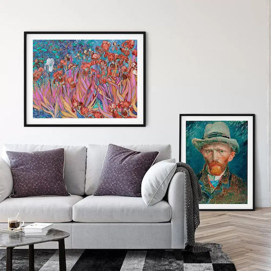 Плакат Van Gogh Irises Art110 40см X 50см Кафява Дървена Рамка 56099pd156658f63322