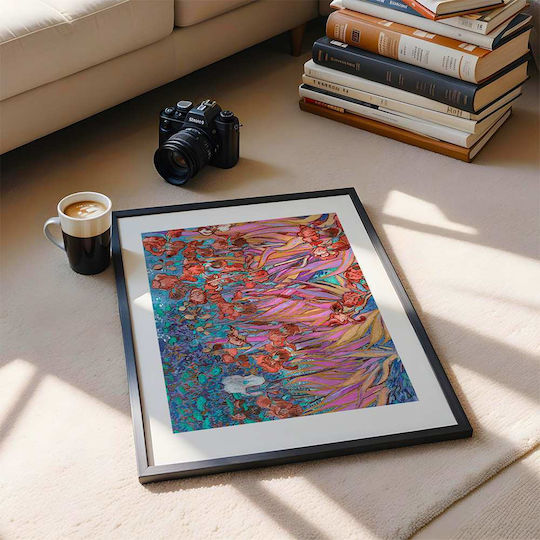 Poster Van Gogh Irises Art110 40cm X 50cm Μαύρη Ξύλινη Κορνίζα-56099pd156658f55321