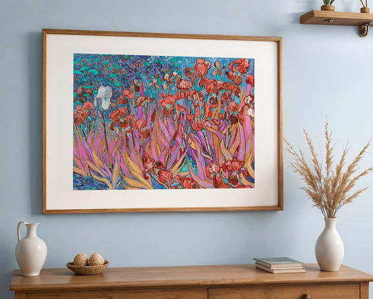 Poster Van Gogh Irises Art110 40cm X 50cm Μαύρη Ξύλινη Κορνίζα-56099pd156658f55321