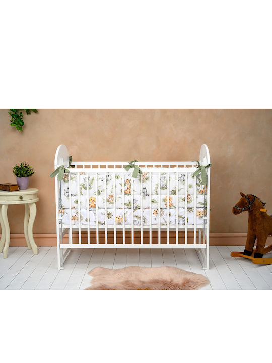 CMSpa Babybett Qmini Julia Ii Elefantel Weiß mit Matratze