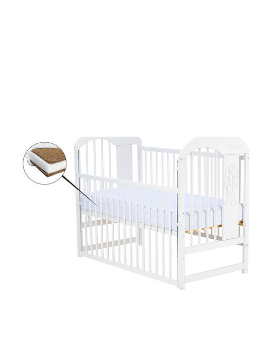 CMSpa Babybett Qmini Julia Ii Elefantel Weiß mit Matratze