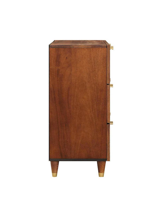 Cabinet Storage Solid Wood with 3 Drawers L60xW33xH75cm
