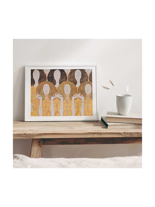 Poster Gustav Klimt Choir Angels Art149 40cm X 50cm Κορνίζα Φυσικό Ξύλου Μπεζ 56084pd156671f55316