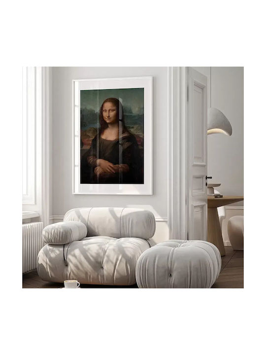 Poster Leonardo Da Vinci Mona Lisa Art159 40cm X 50cm Λευκή Ξύλινη Κορνίζα-56109pd156651f55310