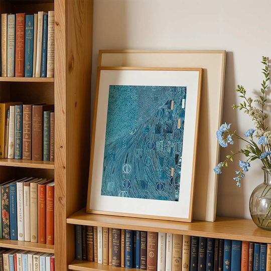 Poster Blue Details By Gustav Klimt Art156 40cm X 50cm Λευκή Ξύλινη Κορνίζα-56092pd156668f55310
